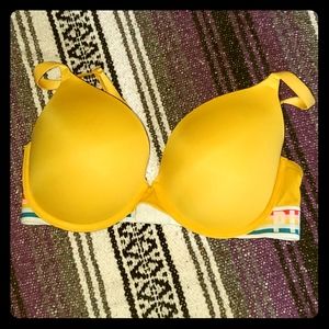 yellow Pink bra